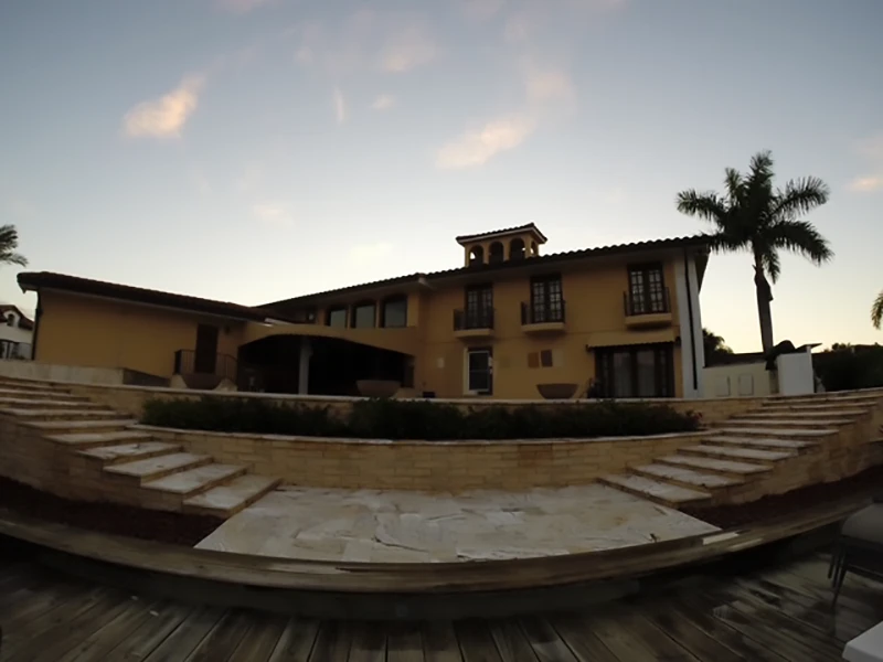 A homes dockside walkway