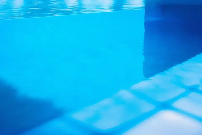 Crystal clear blue swimming pool water