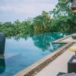 An infinity pool with clear water