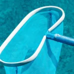 A pool skimmer net